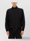Baracuta Harrington Style Jacket With Ribbed Accents In Black