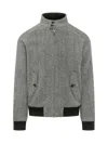 Baracuta Herringbone Pattern Jacket In Gray
