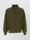Baracuta High Collar Polyester Blend Jacket With Flap Pockets