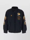 Baracuta Quilted Stand Collar Jacket With Embroidered Accents