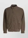 Baracuta High Collar Ribbed Cuffs Front Pockets In Brown