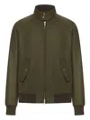 Baracuta Buttoned Flap Pockets High Collar Jacket In Green