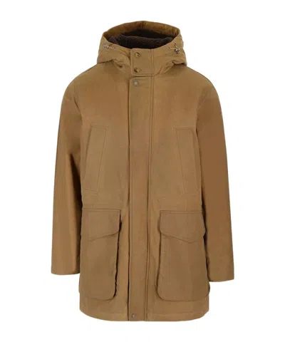 Baracuta Hooded Casual Jacket In Brown