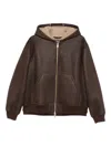 Baracuta Hooded Zip-fastening Jacket In Brown