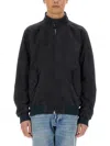 Baracuta Mens G9 Suede Harrington Jacket In Blue