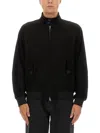 Baracuta Neighborhood G9 Logo-embroidered Shell Harrington Jacket In Black