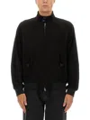 Baracuta Neighborhood G9 Logo-embroidered Shell Harrington Jacket In Black