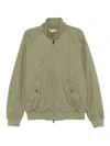 Baracuta Green Lightweight Stand Collar Jacket In Multi