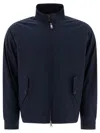 Baracuta Adjustable Cuffs High Collar Raglan Sleeves In Blue