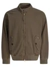 Baracuta High Collar Ribbed Cuffs Front Pockets In Green