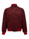 Baracuta Pattern High-necked Casual Jacket In Rojo