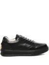 Baracuta Leather Lace-up Sneakers In Black