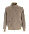 Baracuta Lightweight Zip Bomber Jacket In Gray