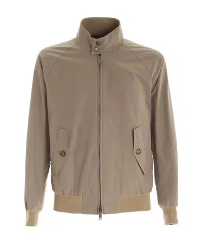 Baracuta Lightweight Zip Bomber Jacket In Gray