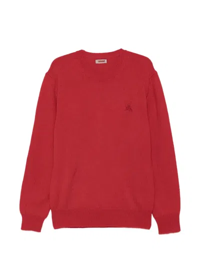 Baracuta Logo-embroidered Sweater In Red