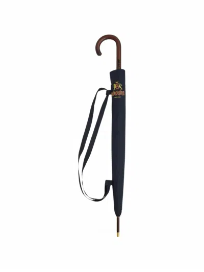Baracuta Logo-print Wood-handle Umbrella In Black