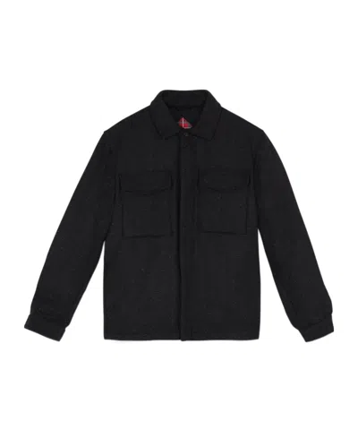 Baracuta Long-sleeve Wool Jacket In Black