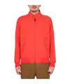 Baracuta Long-sleeve Zipped Bomber Jacket In Red