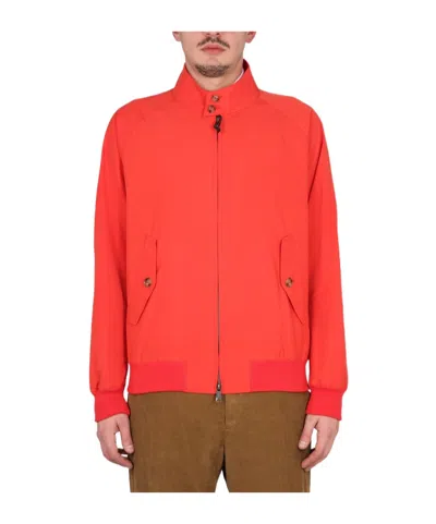 Baracuta Long-sleeve Zipped Bomber Jacket In Red