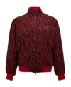 Baracuta Needle Jacquard Bomber Jacket In Black