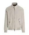 Baracuta G9 Harrington Natural Bomber Jacket In White