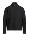 Baracuta Classic Black Bomber Jacket With Snap Button Closure In Black