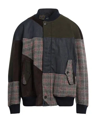 Baracuta Man Jacket Military Green Size L Cotton, Virgin Wool