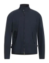 Baracuta Man Jacket Navy Size 46 Polyester, Cotton, Polyurethane In Blue