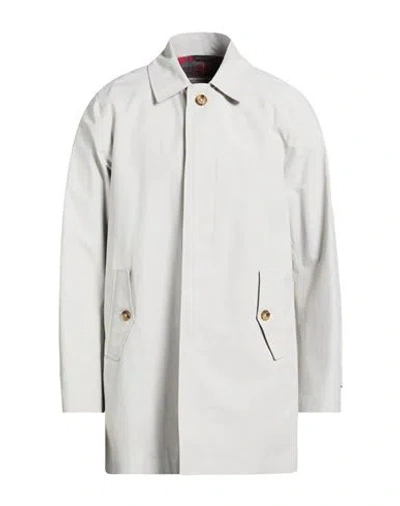 Baracuta Man Overcoat & Trench Coat Light Grey Size 40 Cotton, Polyester In Multi