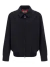 Baracuta Melton G18 Sweater Jacket With Buttoned Cuffs In Black