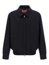 Baracuta Melton G18 Sweater Jacket With Buttoned Cuffs In Black