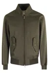 Baracuta Melton G9 Jacket With Double-slider Zipper In Green