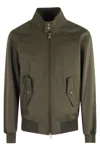 Baracuta Melton G9 Jacket With Double-slider Zipper In Green
