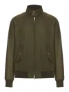 Baracuta Buttoned Flap Pockets High Collar Jacket In Green