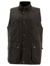 Baracuta Men's Barbour Xwaxed Oversized Vest Jacket In Green