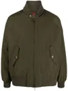 Baracuta High Neck Panelled Jacket In Green