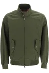 Baracuta High Collar Polyester Blend Jacket With Flap Pockets In Green