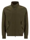 Baracuta Buttoned Flap Pockets High Collar Jacket In Green