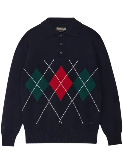 Baracuta Men's Wool-blend Polo Shirt In Black