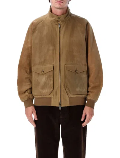Baracuta G9 Waxed Cotton Jacket In Brown