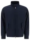 Baracuta Adjustable Cuffs High Collar Raglan Sleeves In Blue