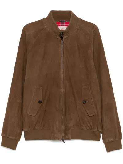 Baracuta Olive Brown Suede G9 Bomber Jacket