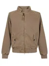 Baracuta Padded Brown Cotton Canvas G9 Jacket With Tartan Lining In Animal Print