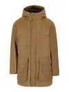 Baracuta Hooded Casual Jacket In Brown