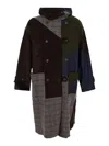 Baracuta Patchwork Duffle Coat In Multicolour