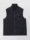 Baracuta Polyamide Sleeveless Coat With Snap Button Pockets In Black