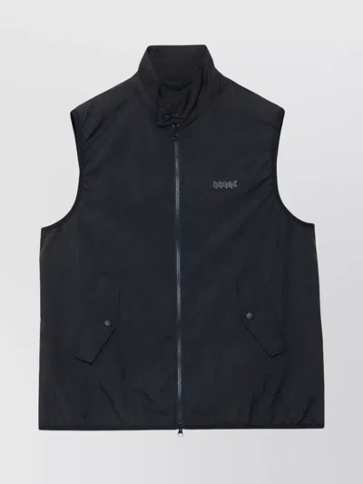 Baracuta Polyamide Sleeveless Coat With Snap Button Pockets In Black