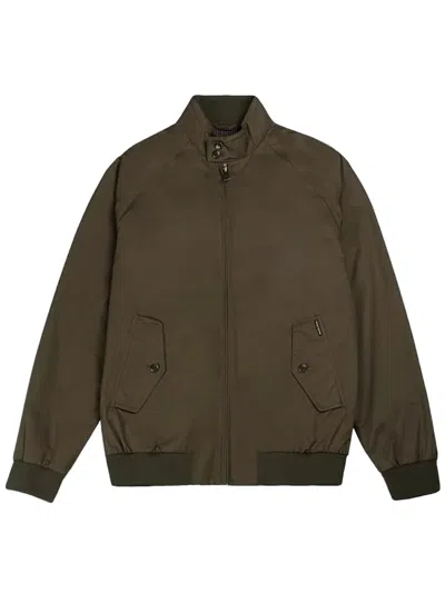 Baracuta G9 Suede High Collar Bomber Jacket In Brown