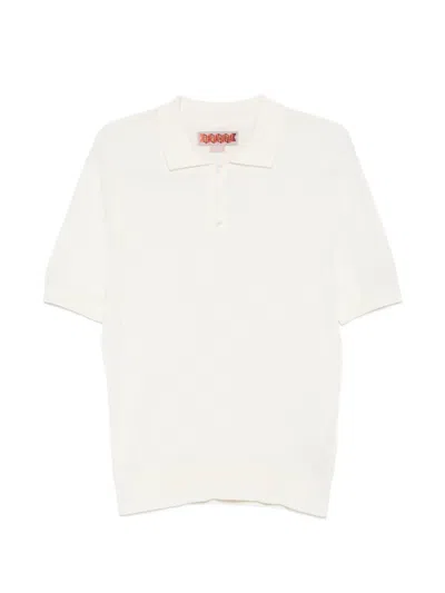 Baracuta Ribbed Polo Shirt In White