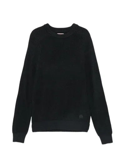 Baracuta 골지 니트 래글런 소매 스웨터 In Multi